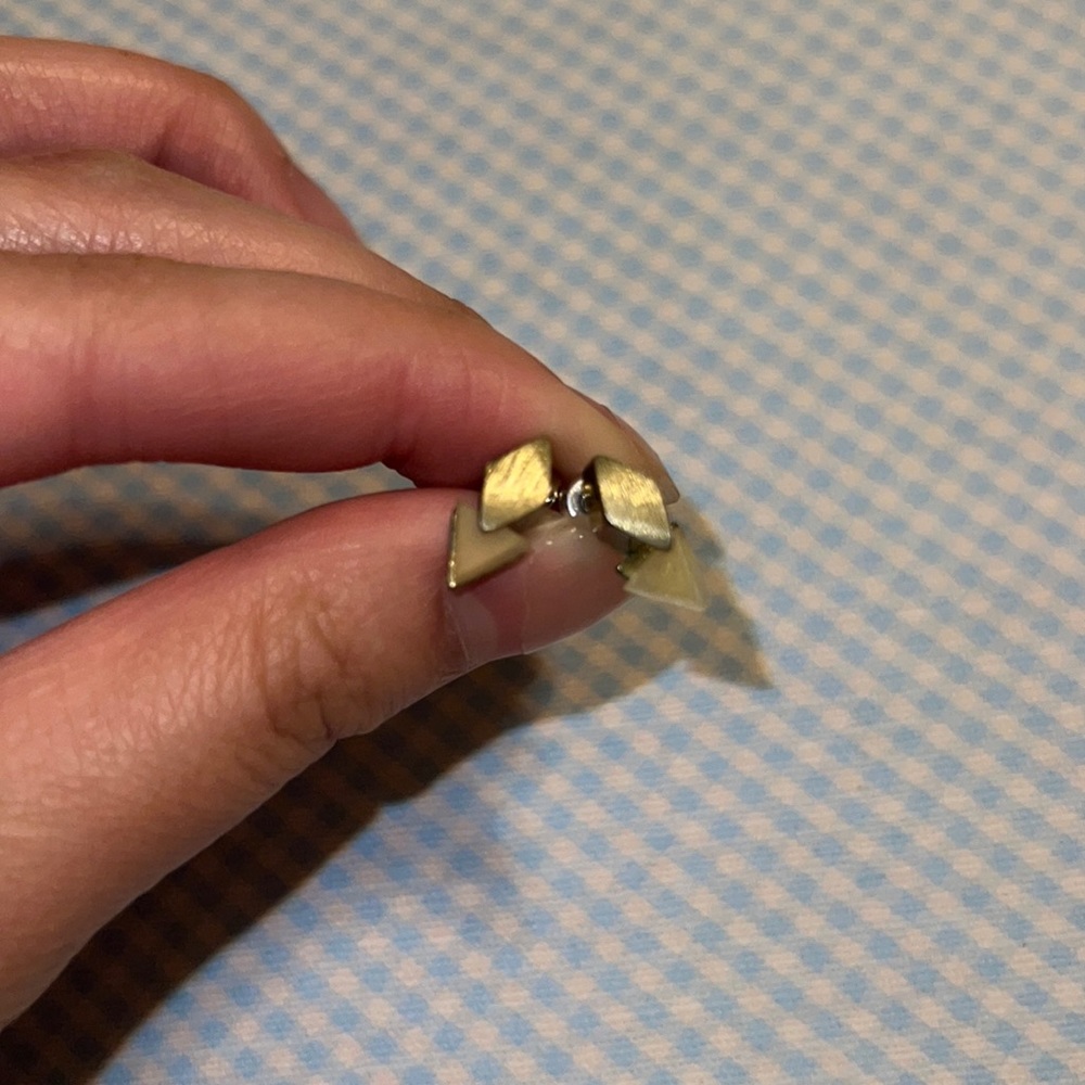 Gold triangle studs